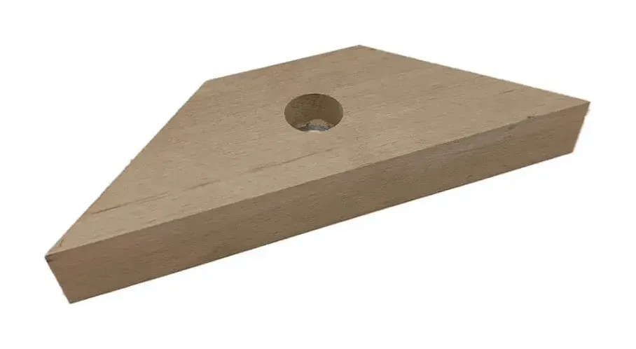 Masse d'angle bois triangulaire - M8